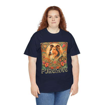 Collie Vintage Graphic T-shirt - Unisex Cotton Tee for Dog Lovers