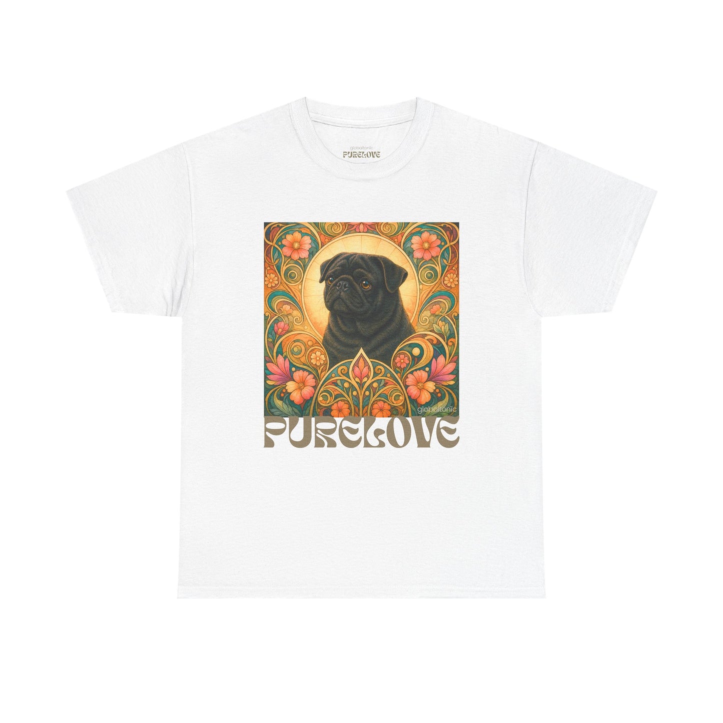 Pug Black Vintage Graphic T-Shirt – Unisex Cotton Tee for Dog Lovers