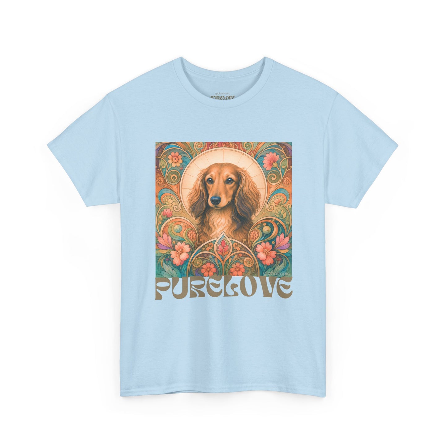 Dachshund Tan Longhair Vintage Graphic T-Shirt – Unisex Cotton Tee for Dog Lovers