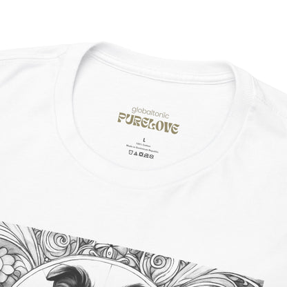 Collie Vintage Unisex Cotton Tee for Dog Lovers (Black & White)