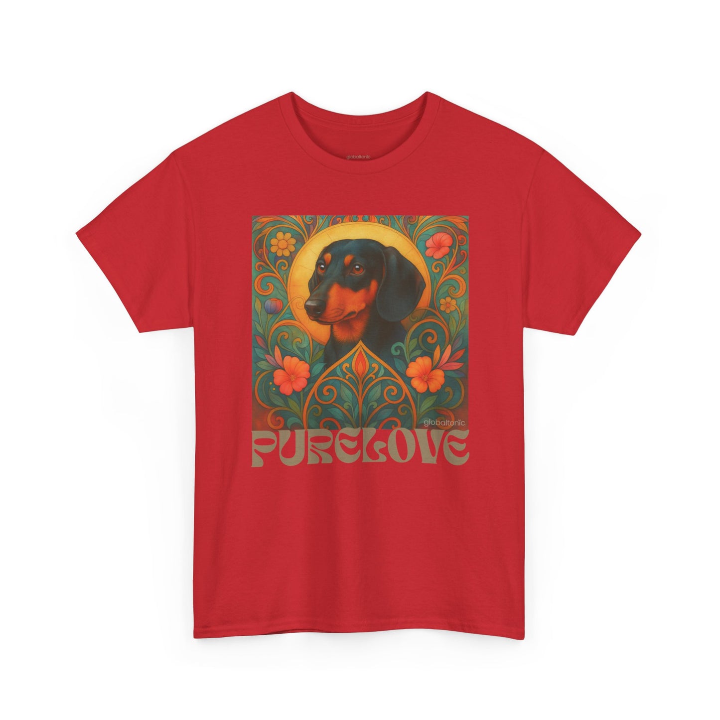 Dachshund Black Tan Shorthair Vintage Graphic T-shirt - Unisex Cotton Tee for Dog Lovers