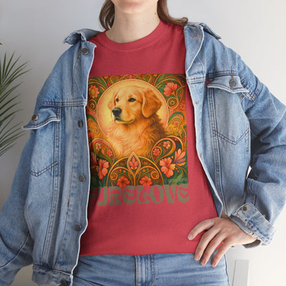 Golden Retriever Vintage Graphic T-shirt - Unisex Cotton Tee for Dog Lovers