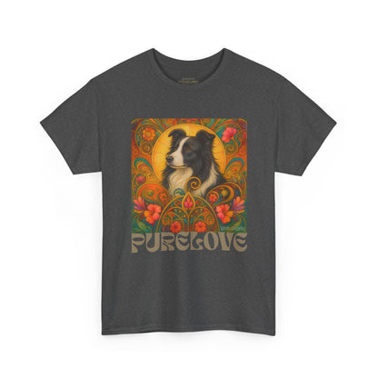 Border Collie (Black & White) Vintage Graphic T-Shirt – Unisex Cotton Tee for Dog Lovers