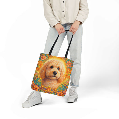 Goldendoodle (Groodle) All-Over Print Canvas Tote Bag – Colourful Artistic Dog Lover Gift