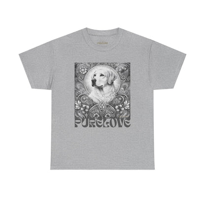 Labrador Vintage Unisex Cotton Tee for Dog Lovers (Black & White)
