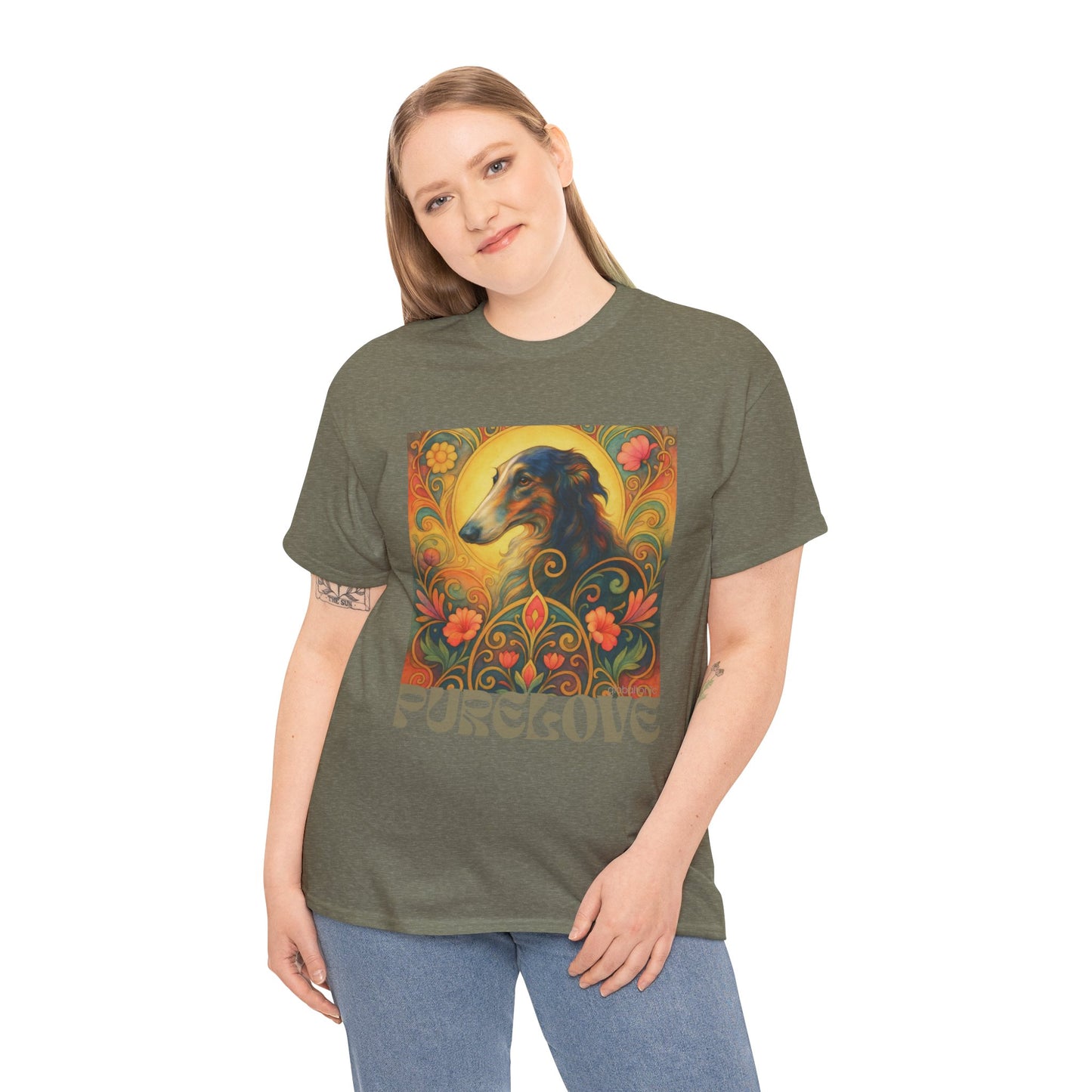 Borzoi Vintage Graphic T-Shirt – Unisex Cotton Tee for Dog Lovers