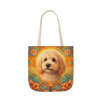 Goldendoodle (Groodle) All-Over Print Canvas Tote Bag – Colourful Artistic Dog Lover Gift