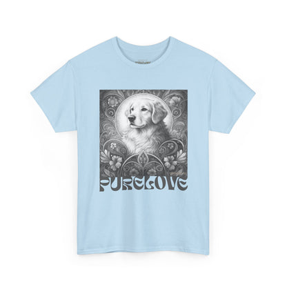 Golden Retriever Vintage Unisex Cotton Tee for Dog Lovers (Black & White)