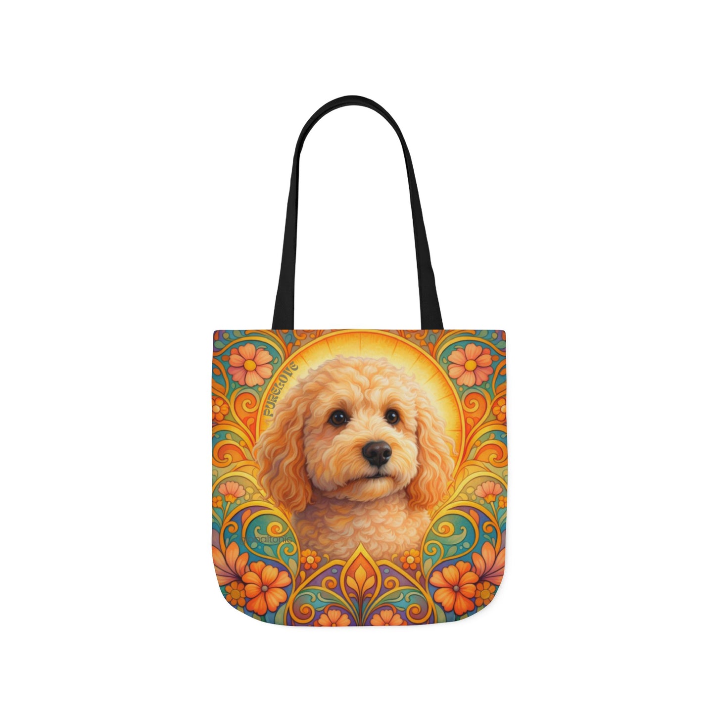 Goldendoodle (Groodle) All-Over Print Canvas Tote Bag – Colourful Artistic Dog Lover Gift