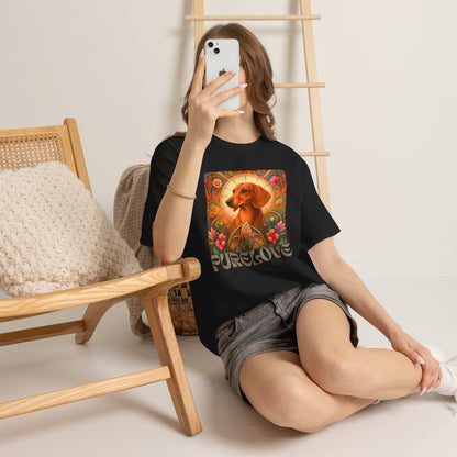 Dachshund Tan Vintage Graphic T-Shirt – Unisex Cotton Tee for Dog Lovers