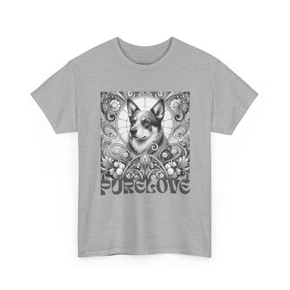 Australian Blue Heeler Vintage Unisex Cotton Tee for Dog Lovers (Black & White)
