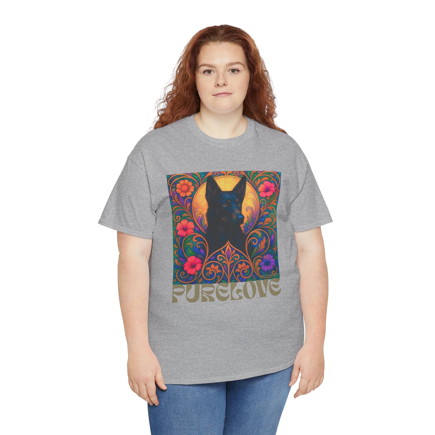 Black Kelpie Vintage Graphic T-Shirt – Unisex Cotton Tee for Dog Lovers