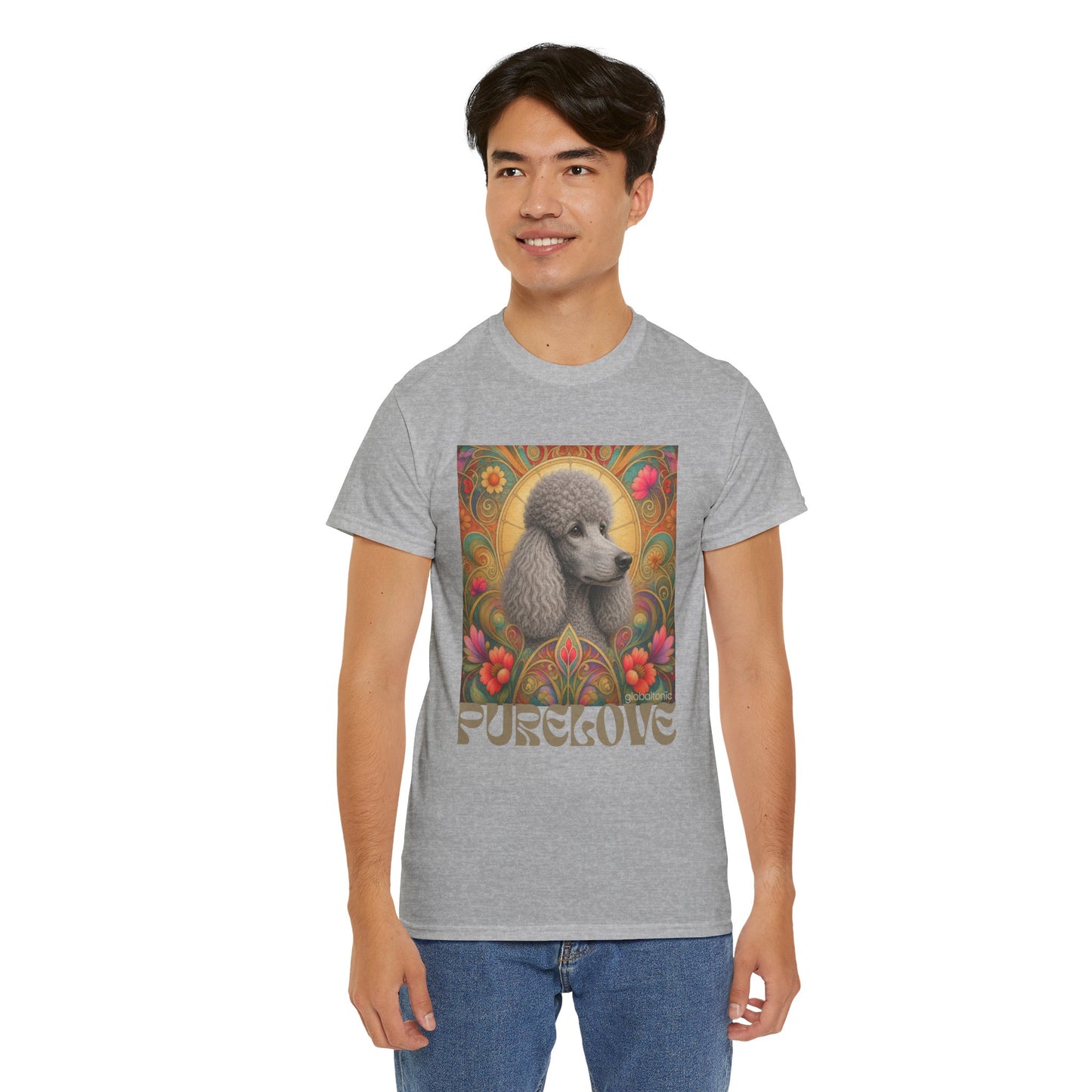 Poodle Grey Vintage Graphic T-Shirt – Unisex Cotton Tee for Dog Lovers