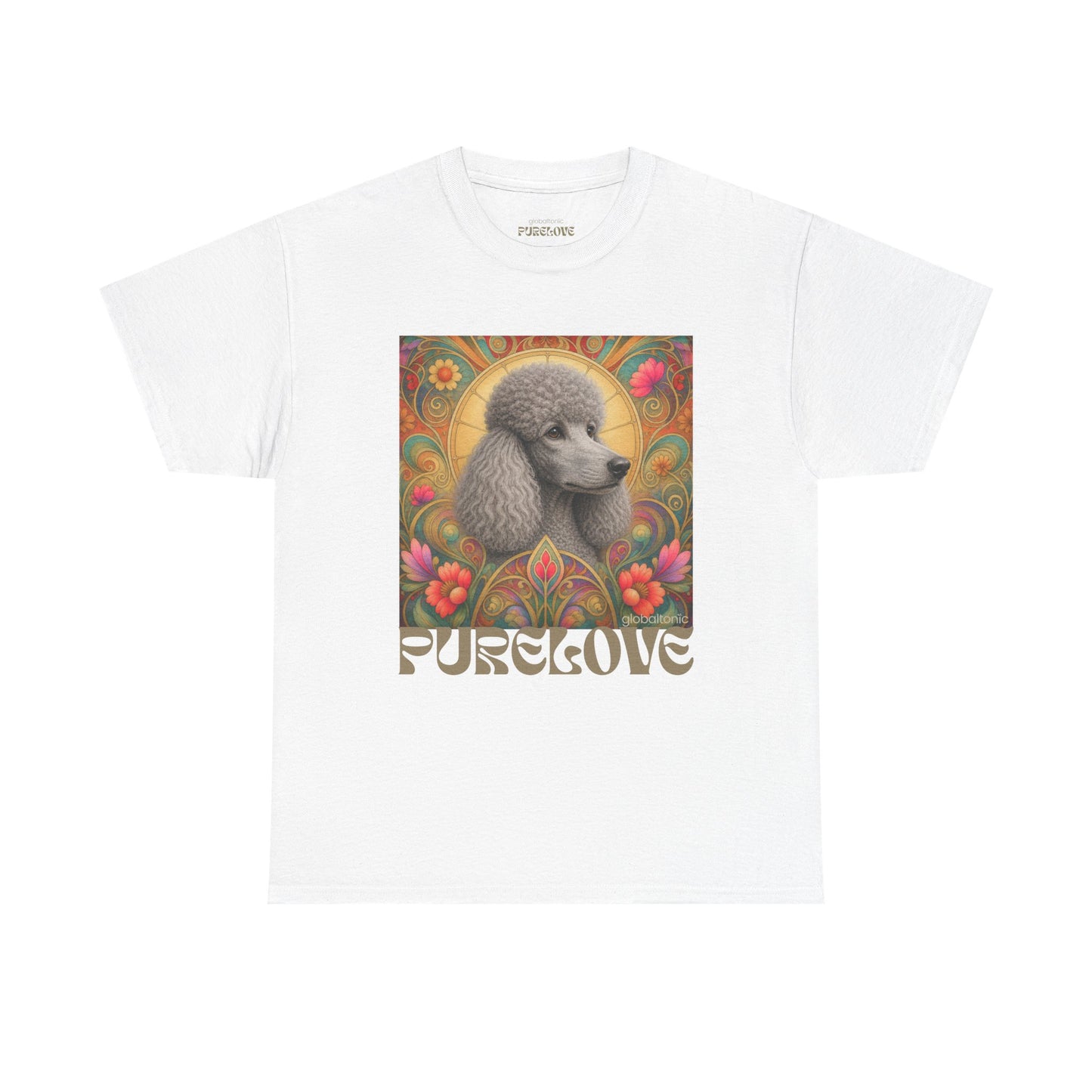 Poodle Grey Vintage Graphic T-Shirt – Unisex Cotton Tee for Dog Lovers