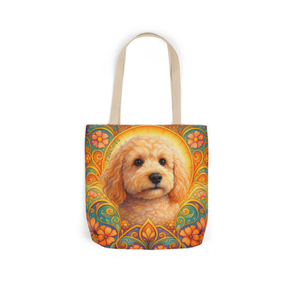Goldendoodle (Groodle) All-Over Print Canvas Tote Bag – Colourful Artistic Dog Lover Gift