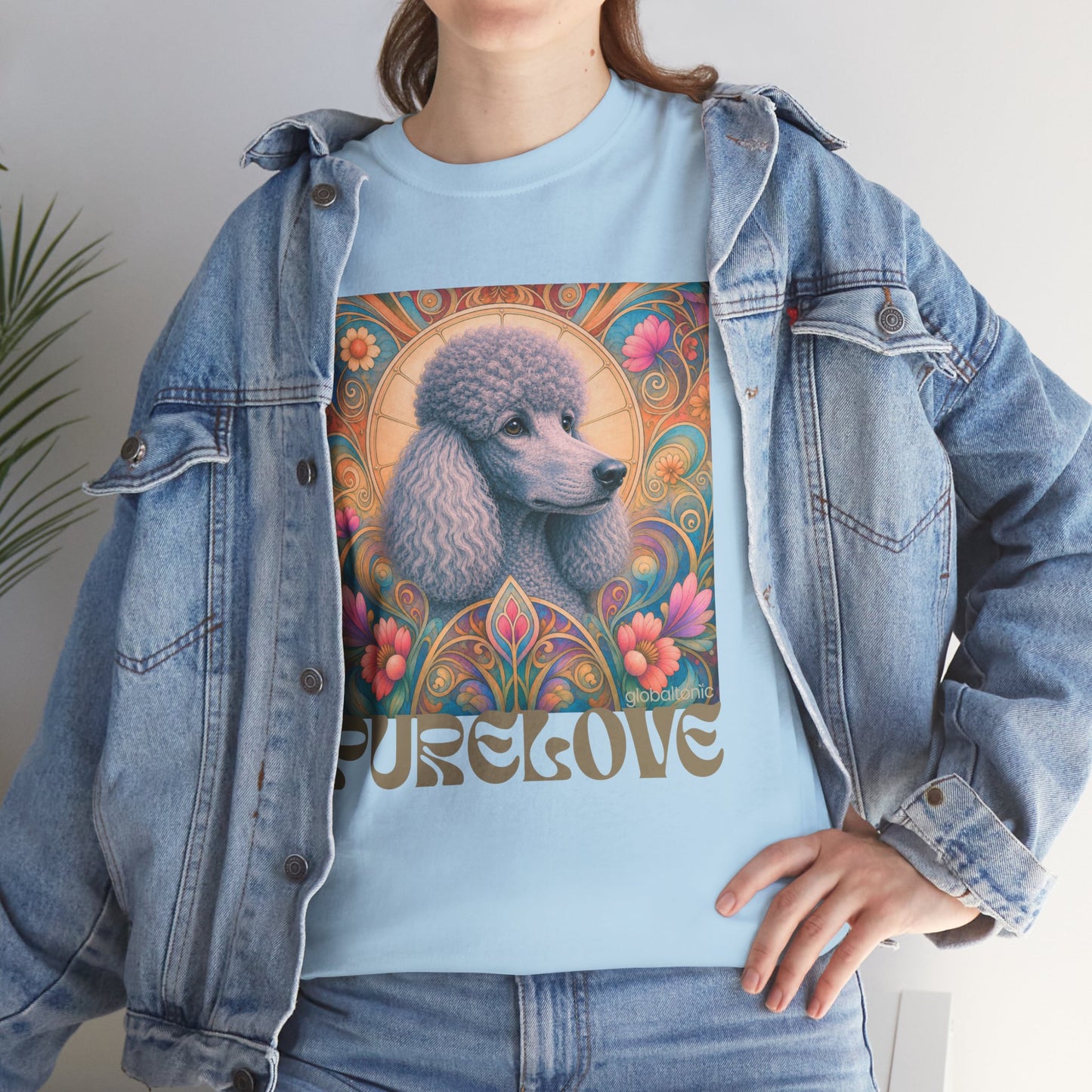 Poodle Grey Vintage Graphic T-Shirt – Unisex Cotton Tee for Dog Lovers
