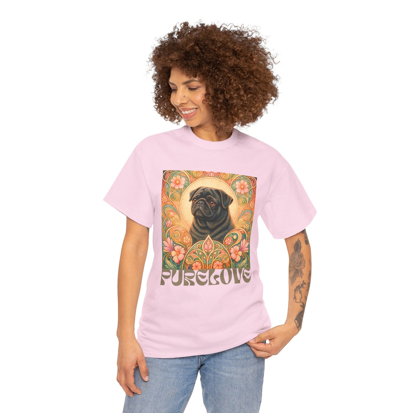 Pug Black Vintage Graphic T-Shirt – Unisex Cotton Tee for Dog Lovers