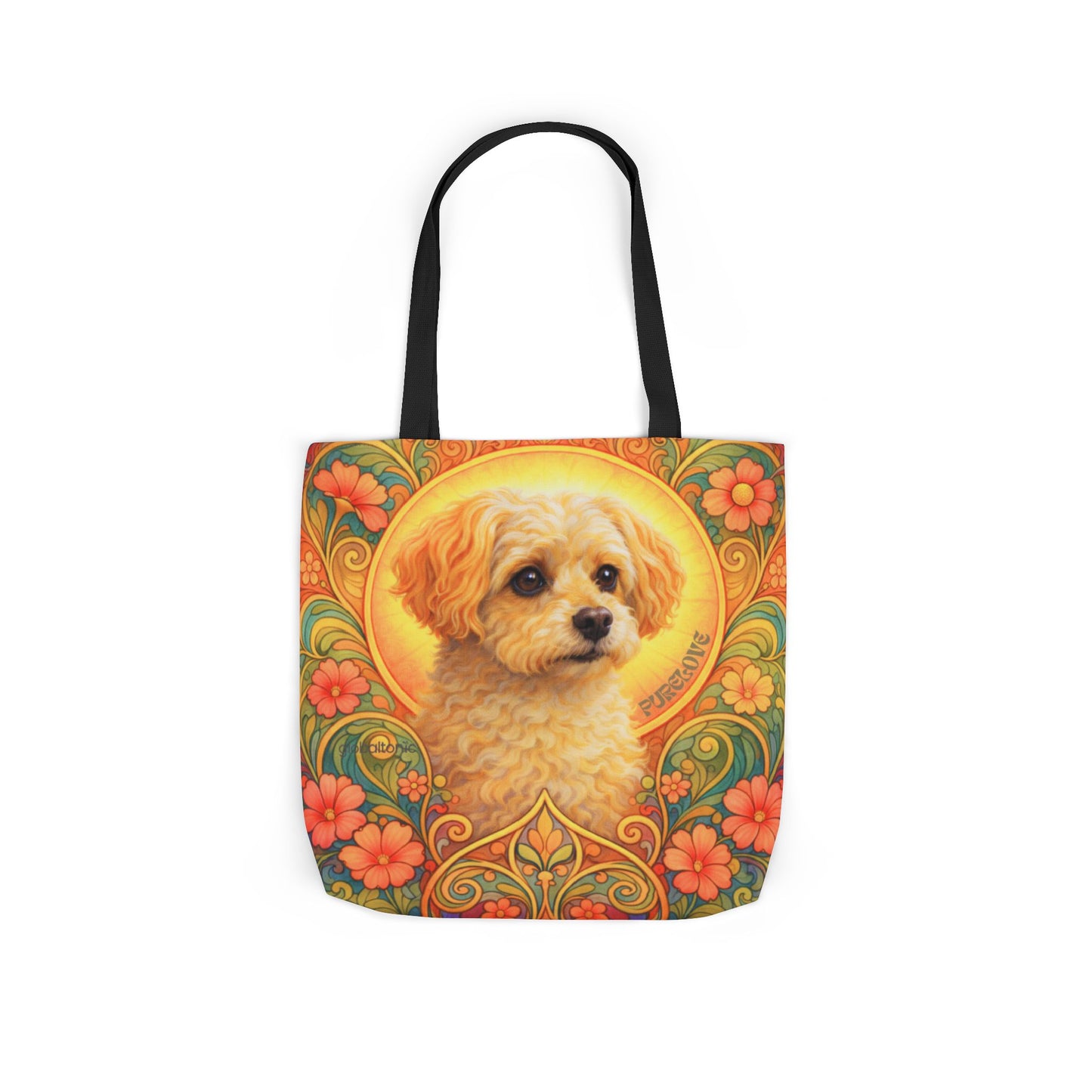 Foxypoo (Foodle) All-Over Print Canvas Tote Bag – Colourful Artistic Dog Lover Gift
