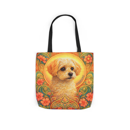 Foxypoo (Foodle) All-Over Print Canvas Tote Bag – Colourful Artistic Dog Lover Gift