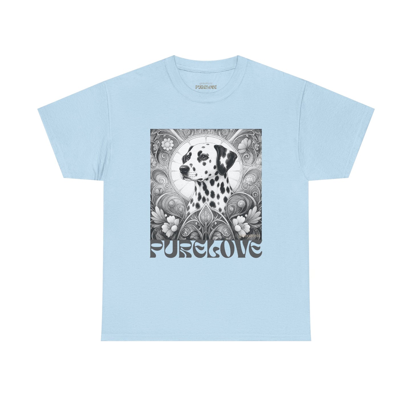 Dalmatian Vintage Unisex Cotton Tee for Dog Lovers (Black & White)