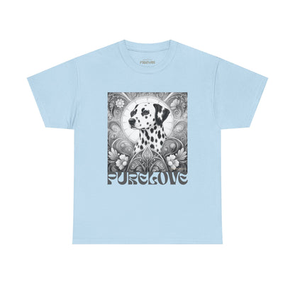 Dalmatian Vintage Unisex Cotton Tee for Dog Lovers (Black & White)