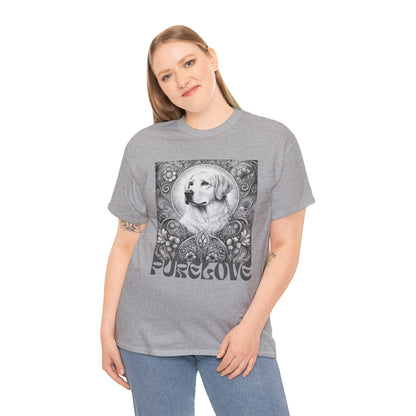 Labrador Vintage Unisex Cotton Tee for Dog Lovers (Black & White)