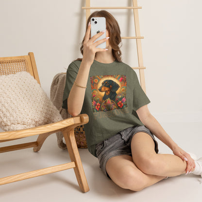 Dachshund Black Tan Vintage Graphic T-Shirt – Unisex Cotton Tee for Dog Lovers