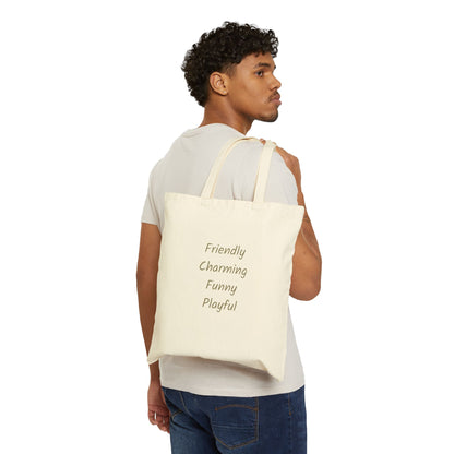 Pug Vintage Dog Lovers Cotton Canvas Tote Bag - Unique, Artistic, Durable