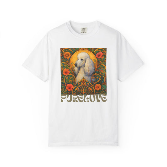 White Poodle Vintage Graphic T-Shirt – Unisex Cotton Tee for Dog Lovers