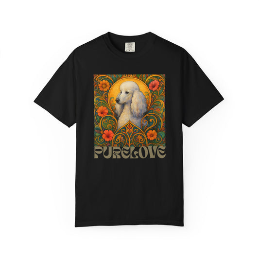 White Poodle Vintage Graphic T-Shirt – Unisex Cotton Tee for Dog Lovers