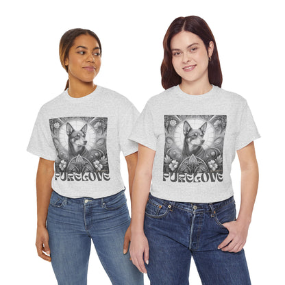 Kelpie Brown Vintage Unisex Cotton Tee for Dog Lovers (Black & White)