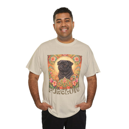 Pug Black Vintage Graphic T-Shirt – Unisex Cotton Tee for Dog Lovers