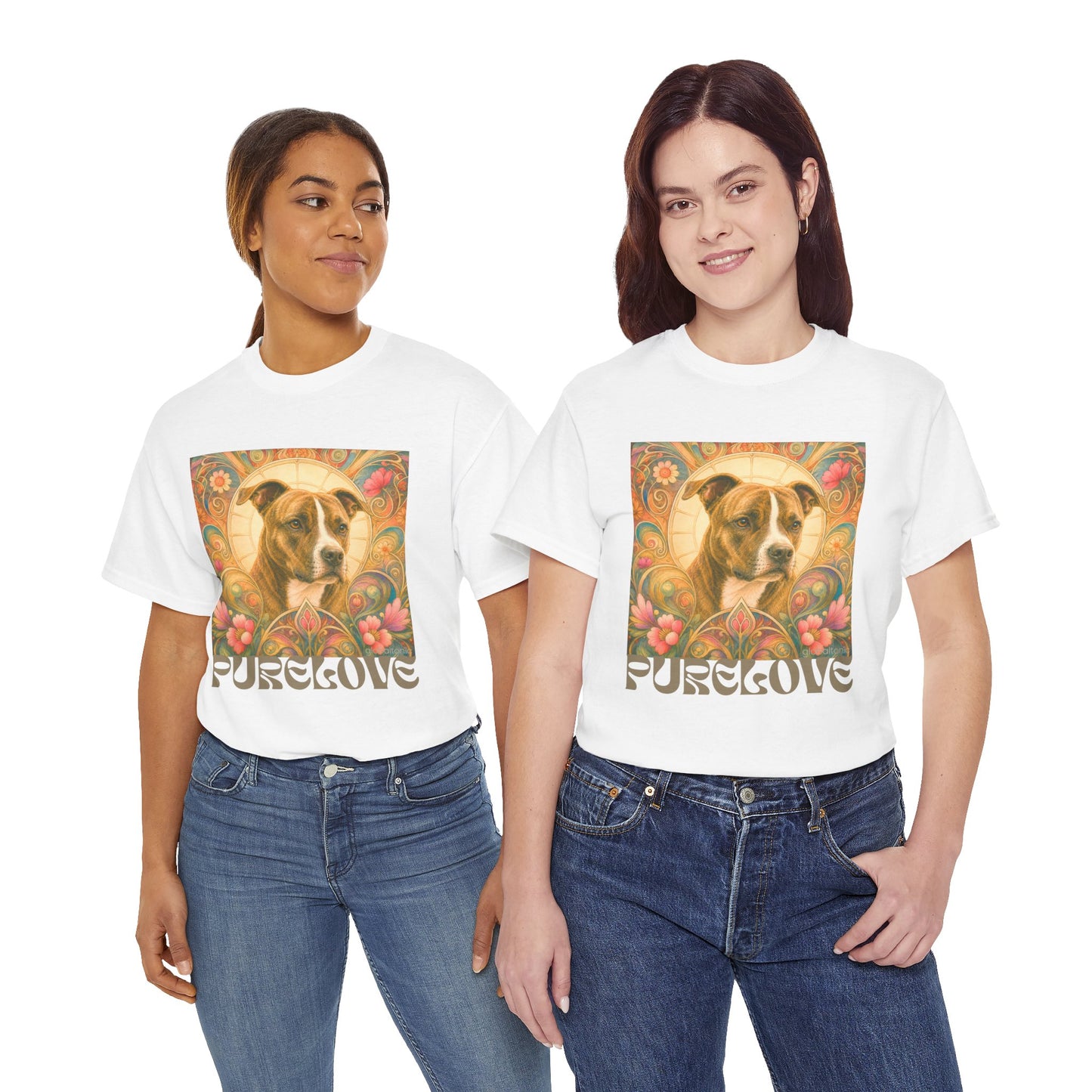 Staffy (Coco) Bull Terrier Vintage Unisex Cotton Tee for Dog Lovers