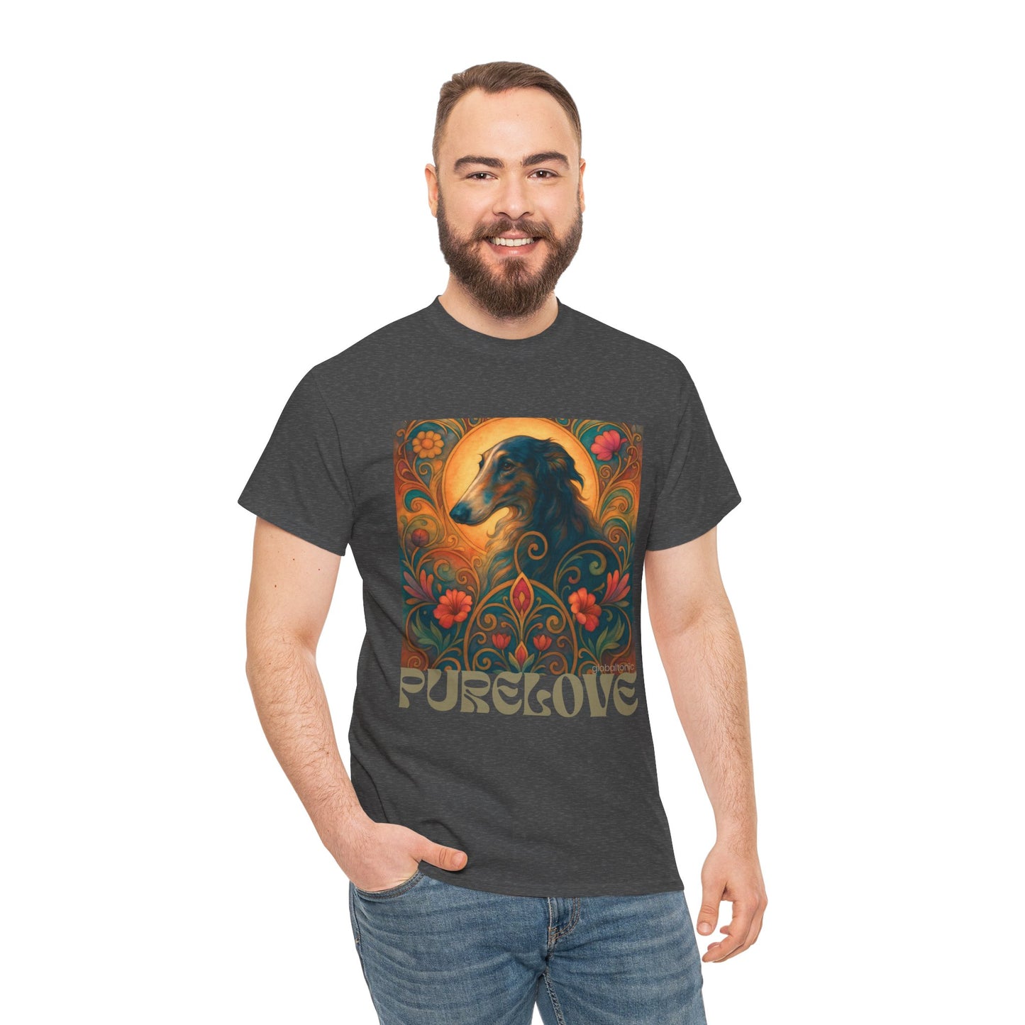 Borzoi Vintage Graphic T-Shirt – Unisex Cotton Tee for Dog Lovers
