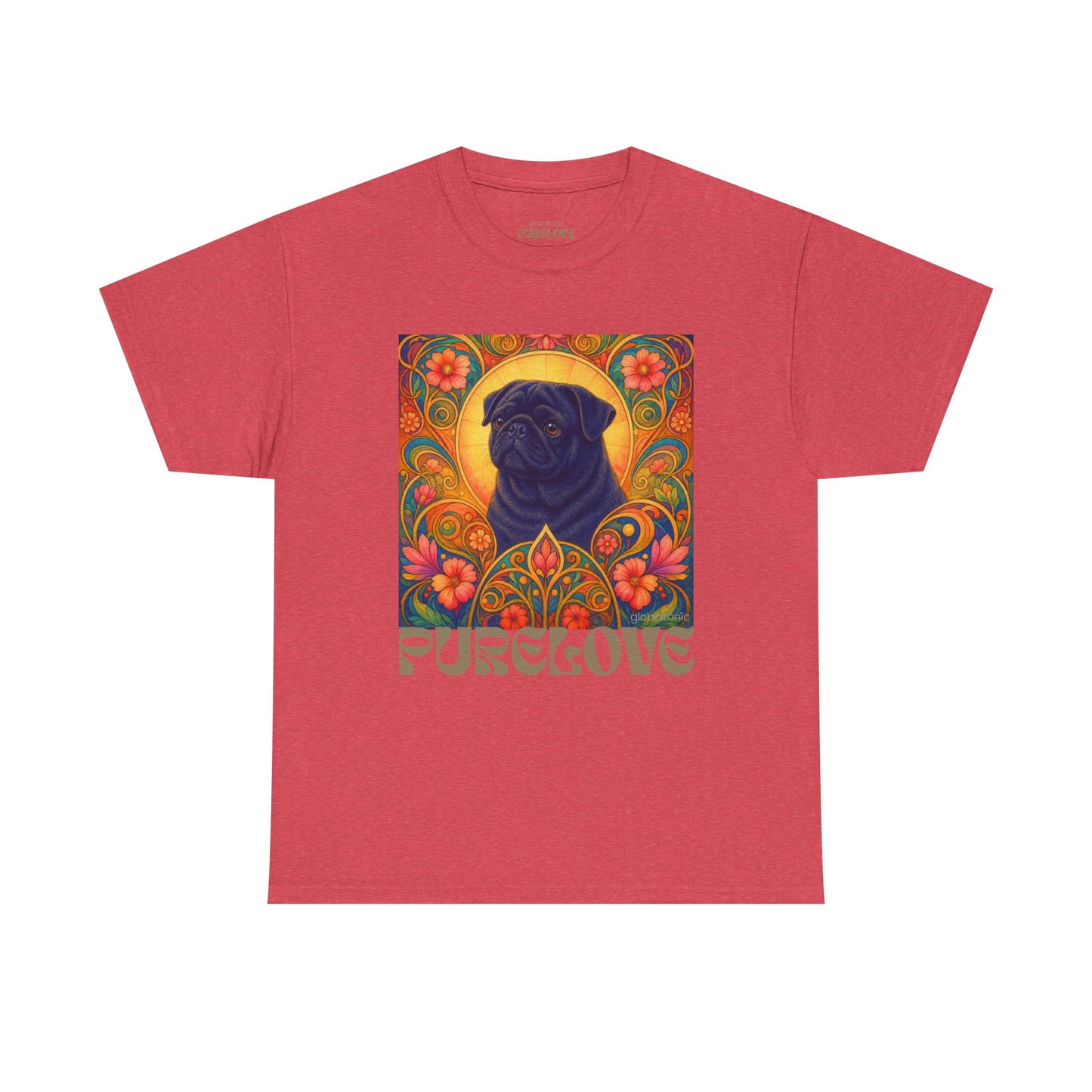 Pug Black Vintage Graphic T-Shirt – Unisex Cotton Tee for Dog Lovers