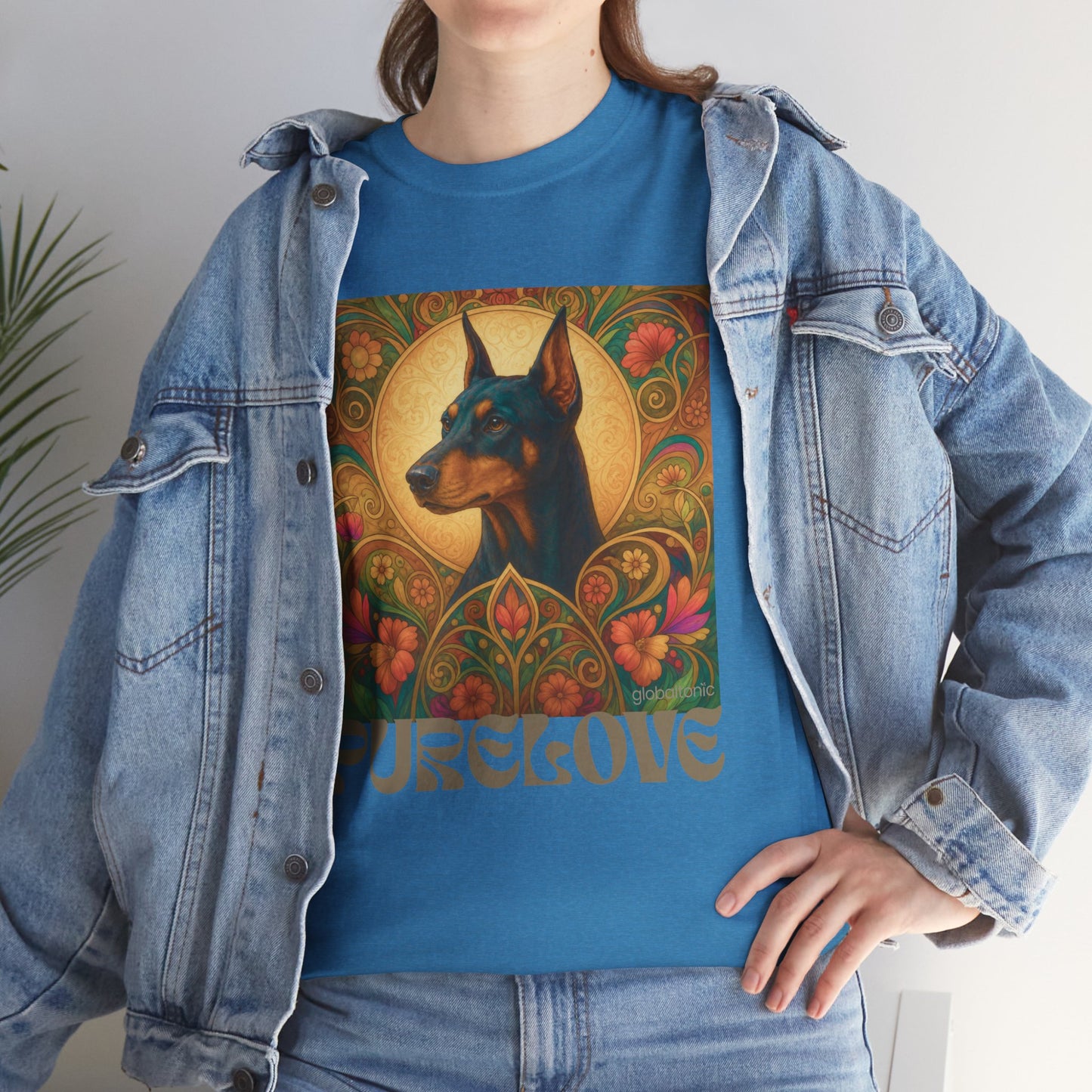 Doberman Vintage Graphic T-shirt - Unisex Cotton Tee for Dog Lovers