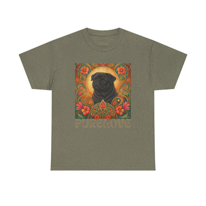 Pug Black Vintage Graphic T-Shirt – Unisex Cotton Tee for Dog Lovers