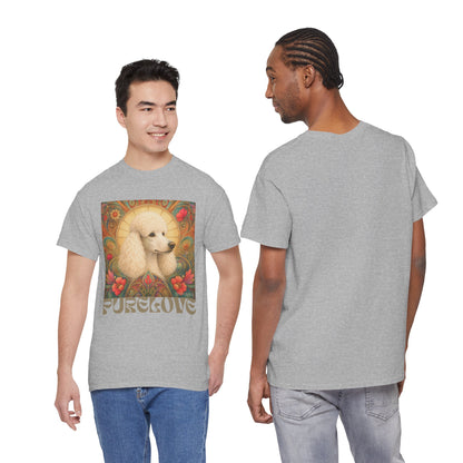 White Poodle Vintage Graphic T-Shirt – Unisex Cotton Tee for Dog Lovers