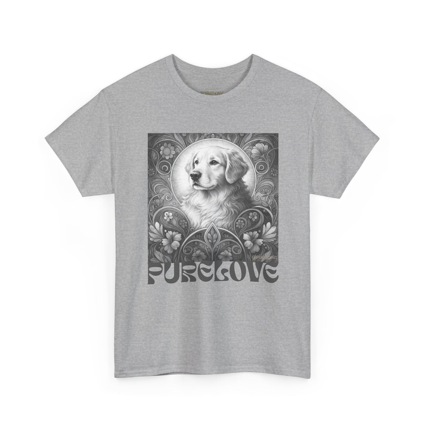 Golden Retriever Vintage Unisex Cotton Tee for Dog Lovers (Black & White)
