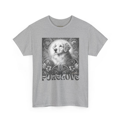 Golden Retriever Vintage Unisex Cotton Tee for Dog Lovers (Black & White)