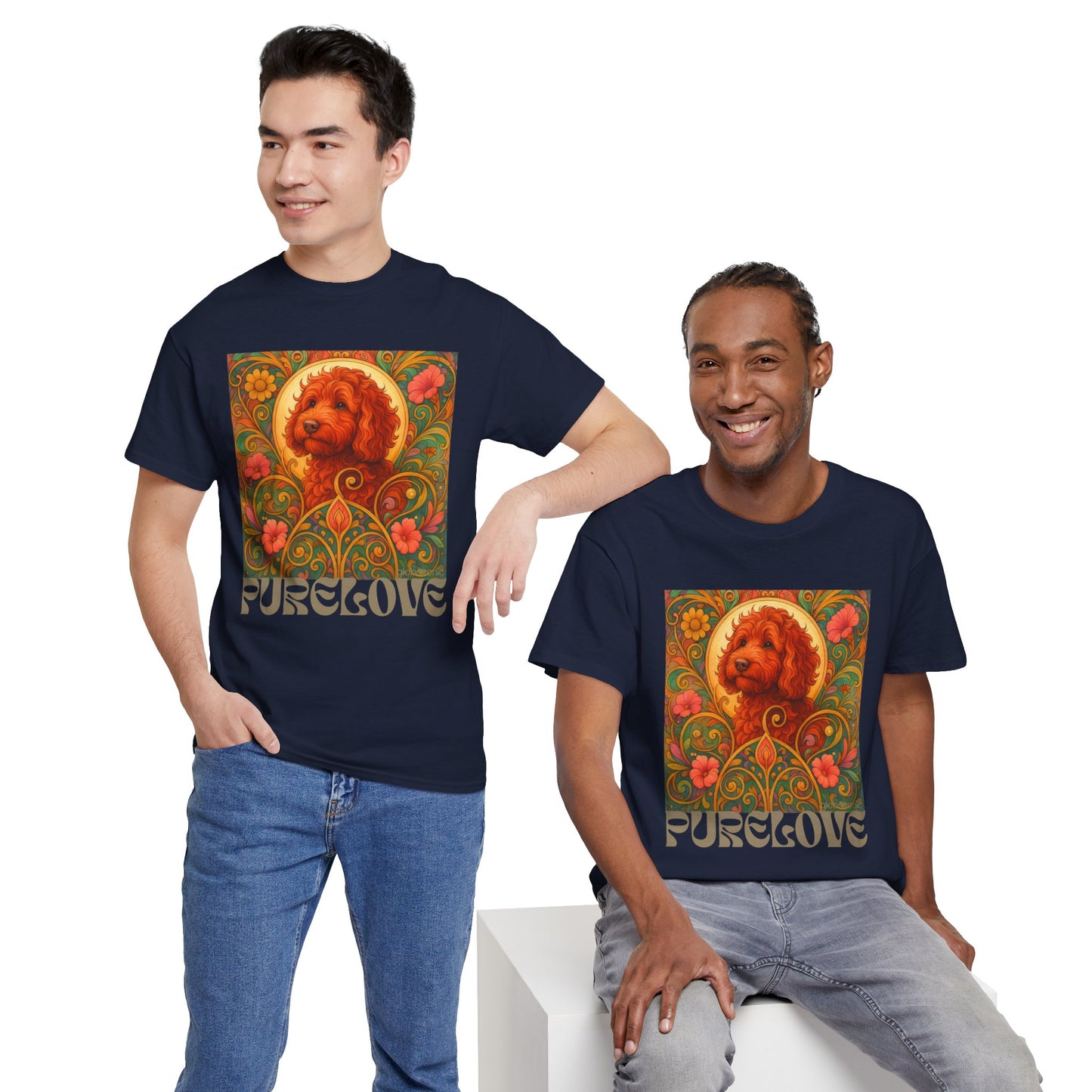 Red Cavapoo (Cavoodle) Vintage Graphic T-Shirt – Unisex Cotton Tee for Dog Lovers