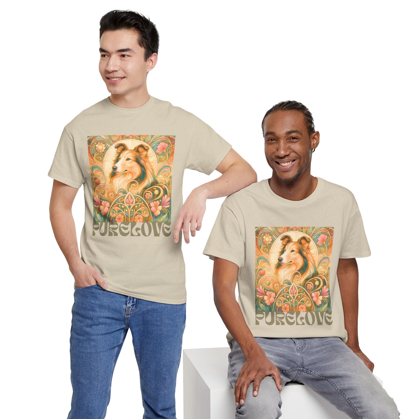 Collie Vintage Graphic T-shirt - Unisex Cotton Tee for Dog Lovers
