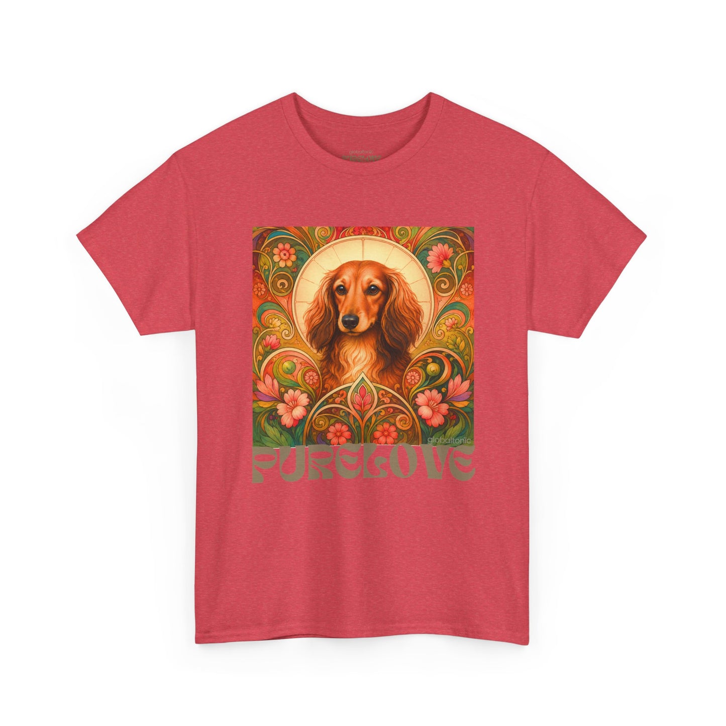 Dachshund Tan Longhair Vintage Graphic T-Shirt – Unisex Cotton Tee for Dog Lovers