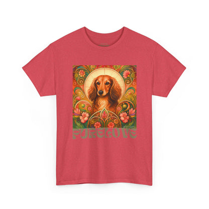 Dachshund Tan Longhair Vintage Graphic T-Shirt – Unisex Cotton Tee for Dog Lovers