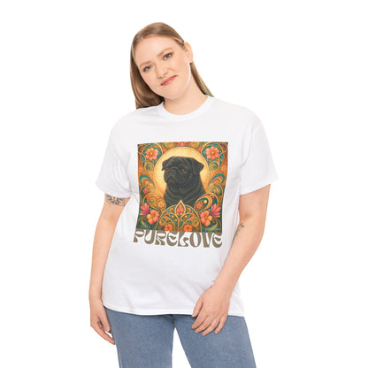 Pug Black Vintage Graphic T-Shirt – Unisex Cotton Tee for Dog Lovers