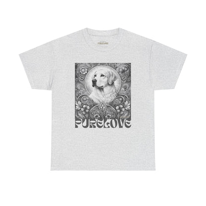 Labrador Vintage Unisex Cotton Tee for Dog Lovers (Black & White)