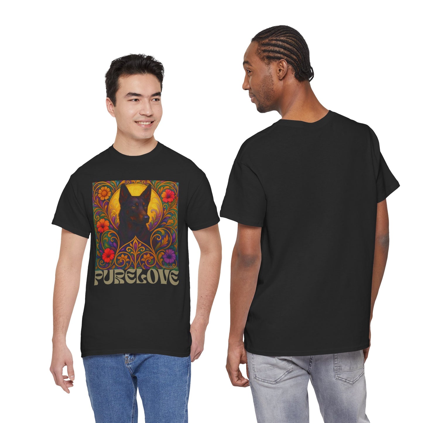 Black Kelpie Vintage Graphic T-Shirt – Unisex Cotton Tee for Dog Lovers