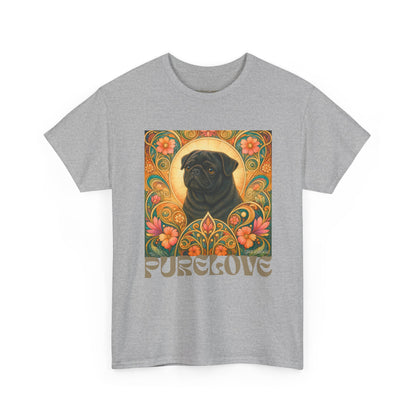 Pug Black Vintage Graphic T-Shirt – Unisex Cotton Tee for Dog Lovers