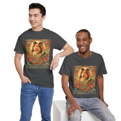 Collie Vintage Graphic T-shirt - Unisex Cotton Tee for Dog Lovers