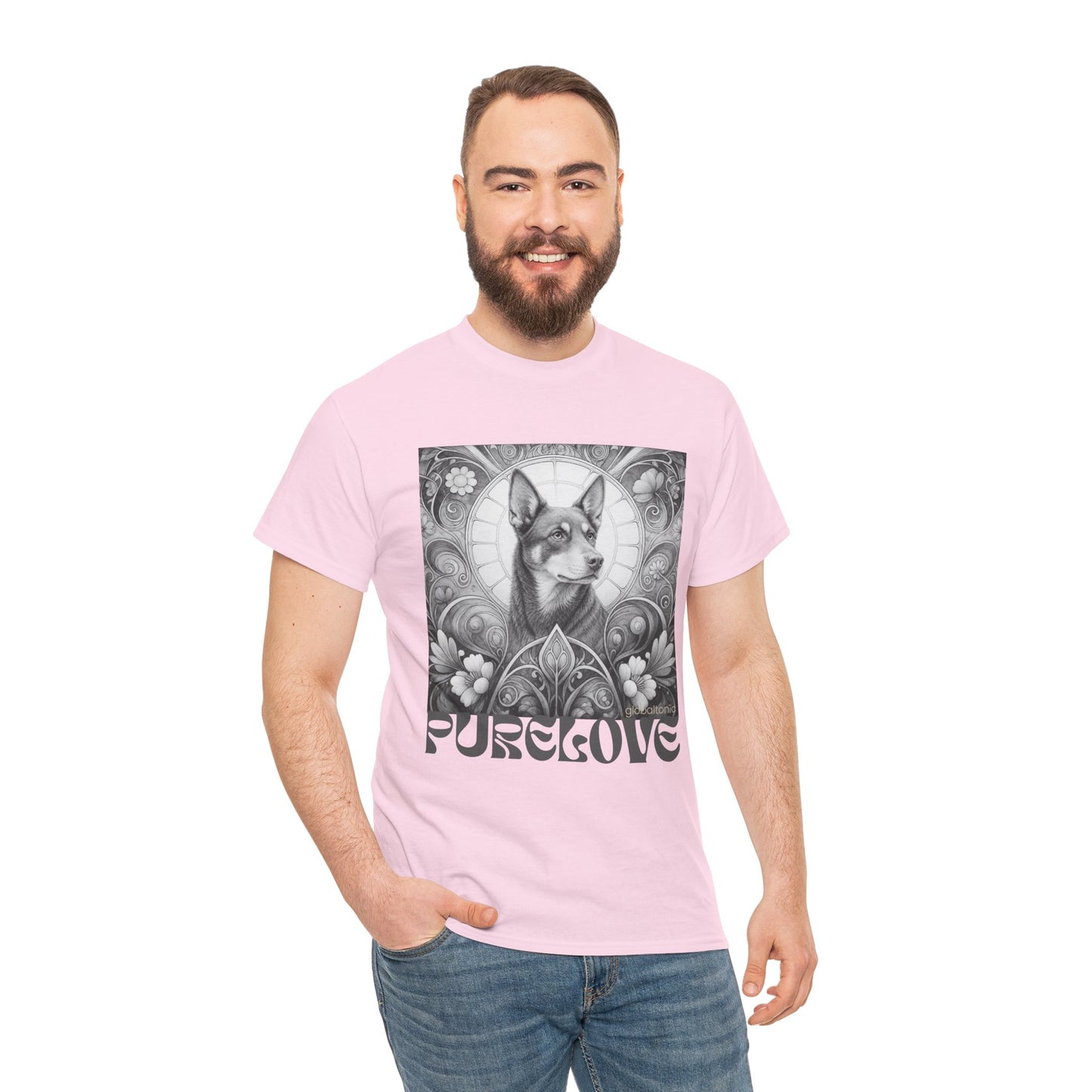 Kelpie Brown Vintage Unisex Cotton Tee for Dog Lovers (Black & White)